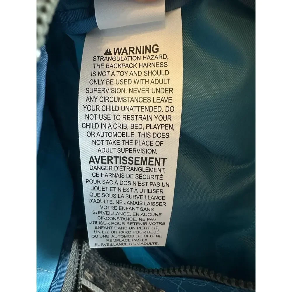 Eddie Bauer Mini Small Blue Stowaway Backpack 12x 8 harness tether toddler leash